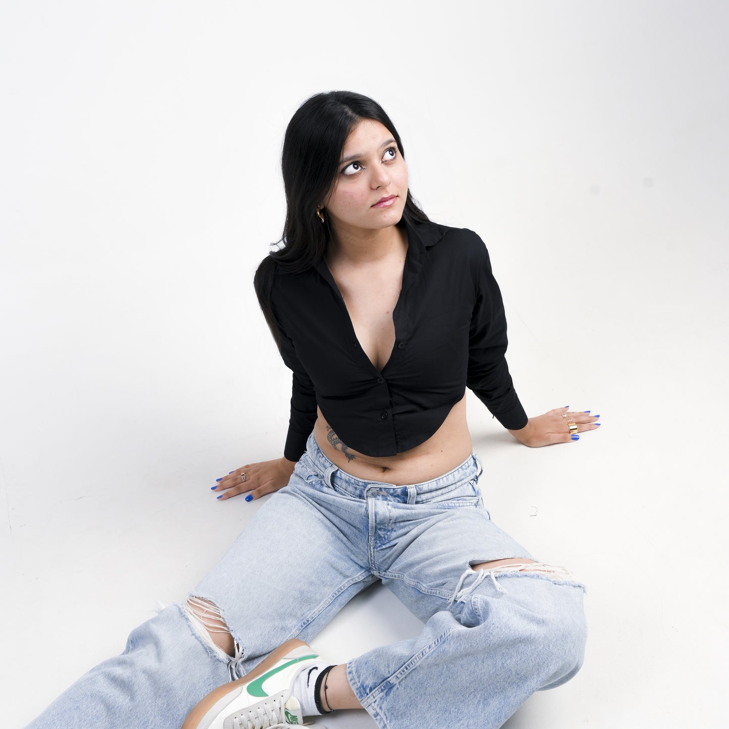 CROP FULL SLEEVES SHIRT
