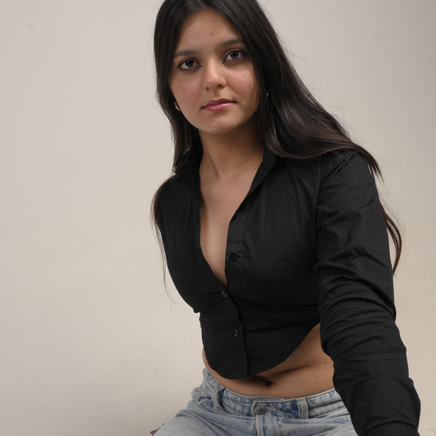 CROP FULL SLEEVES SHIRT