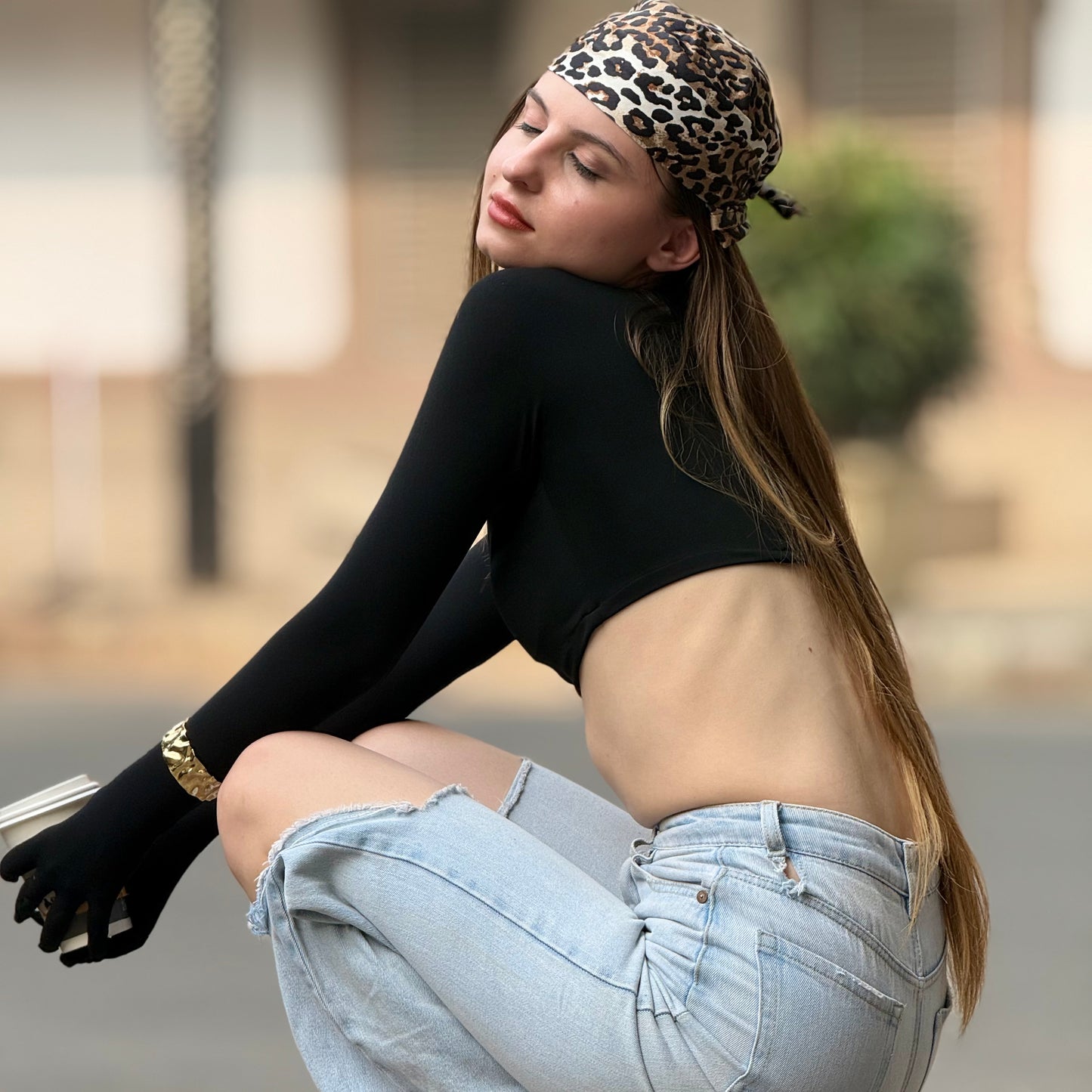 BRITTA FULL SLEEVES GLOVES TOP